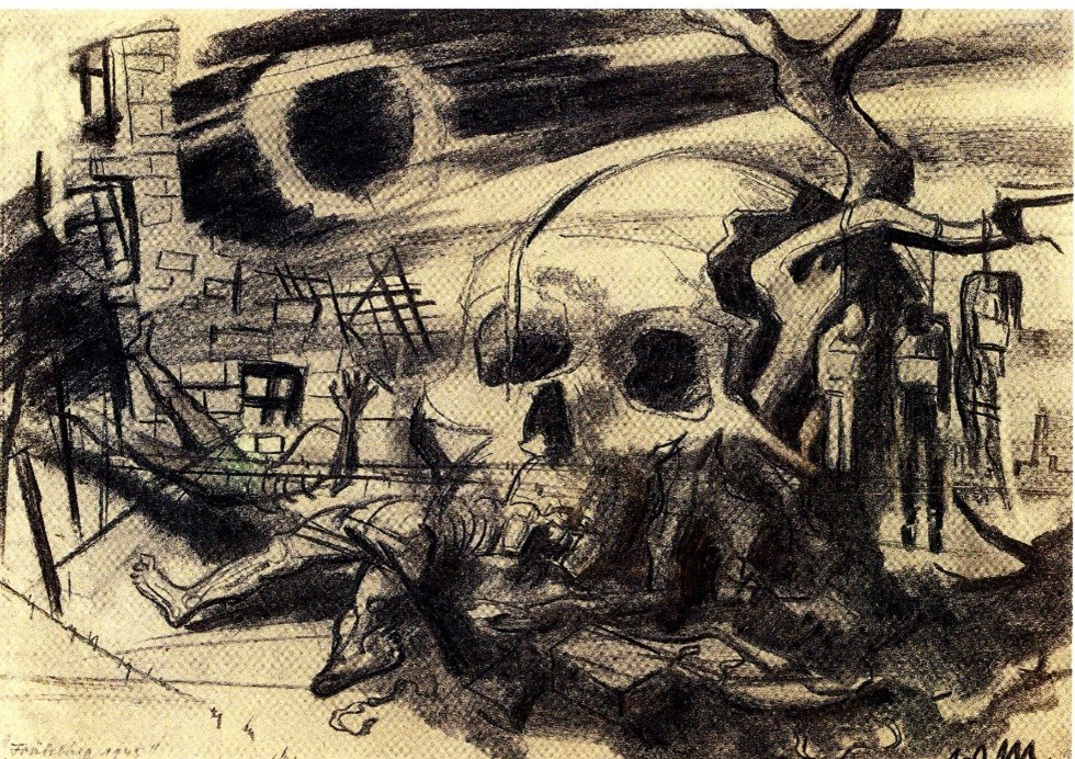 "Spring 1945", charcoal drawing 1953