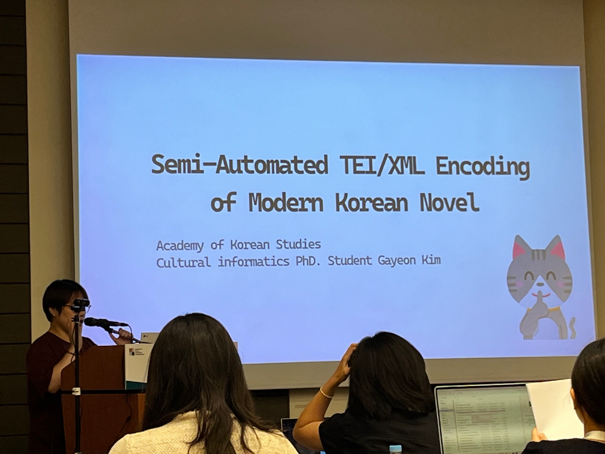 Workshop-Vortrag von Gayeon Kim zu TEI/XML Encoding mit LLMs