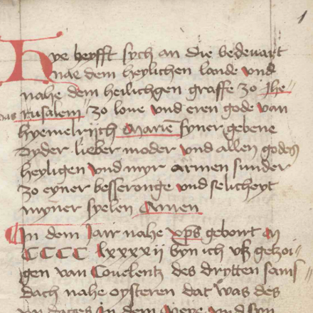 HS 1936/7 8°, fol. 1r, Stadtbibliothek Trier