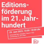 Flyer Editionsförderung im 21. Jahrhundert