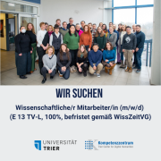 Stellenausschreibung als wissenschaftliche/r Mitarbeiter/in am TCDH