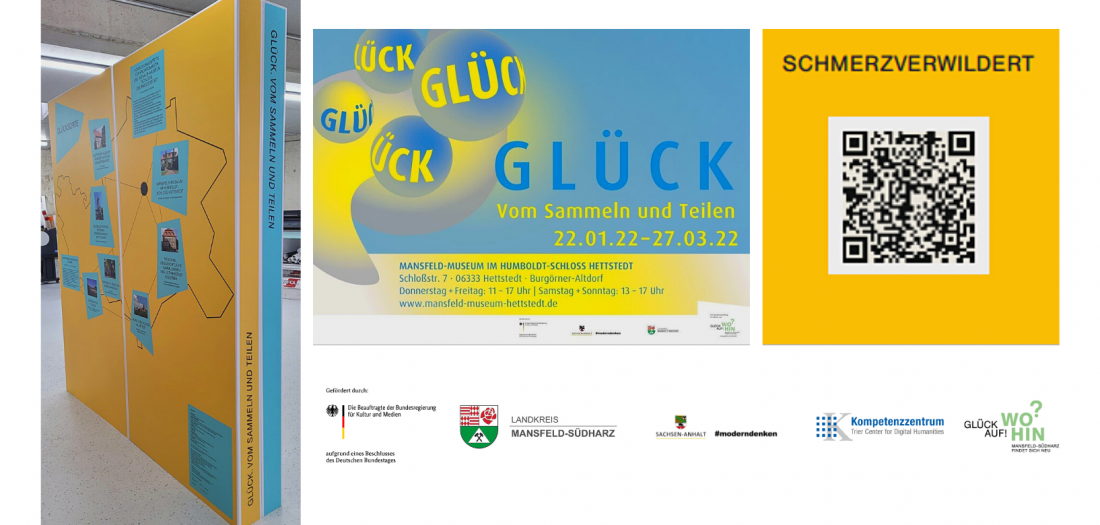 Werbeplakat zur Ausstellung “Glück. Vom Sammeln und Teilen” (Erlebniswelt Museen e. V.)