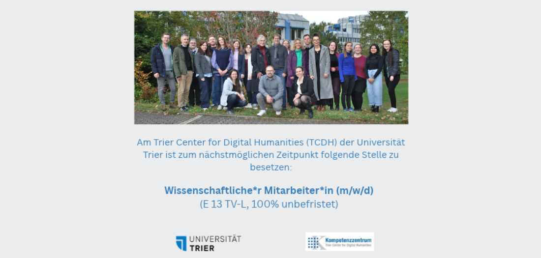 Stellenausschreibung als Wissenschaftliche*r Mitarbeiter*in (m/w/d)