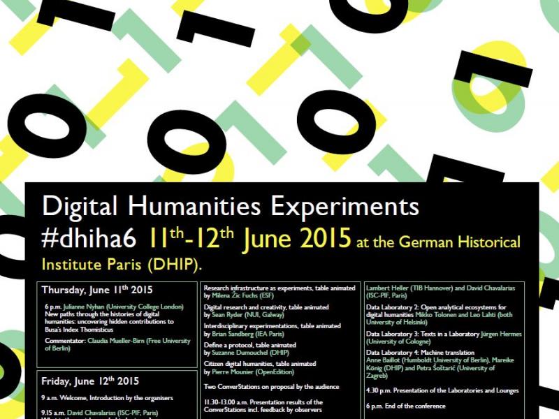 „Digital Humanities Experiments“ Poster