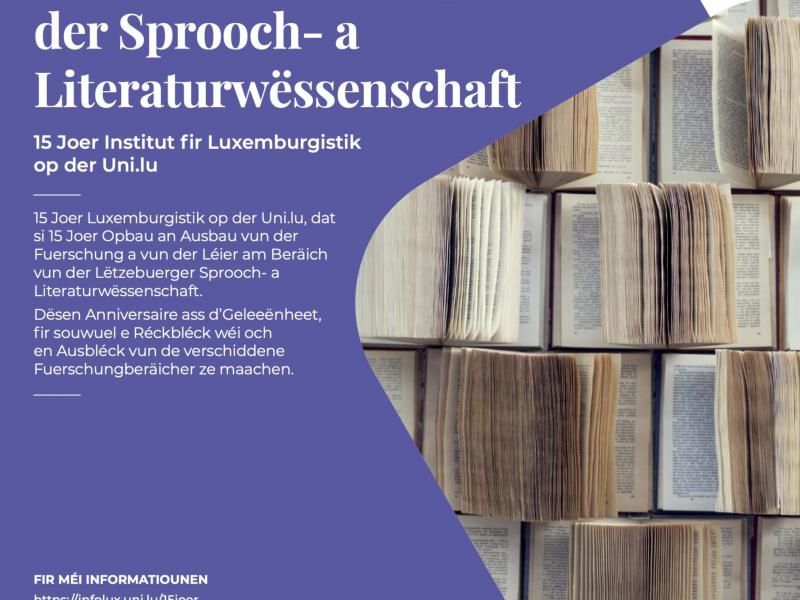 15 Joer Luxemburgistik op der Uni Lëtzebuerg