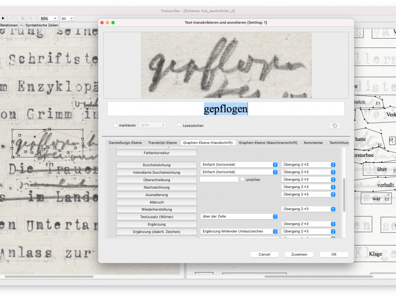 Transcribo Annotationen