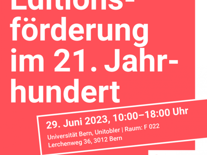 Flyer Editionsförderung im 21. Jahrhundert