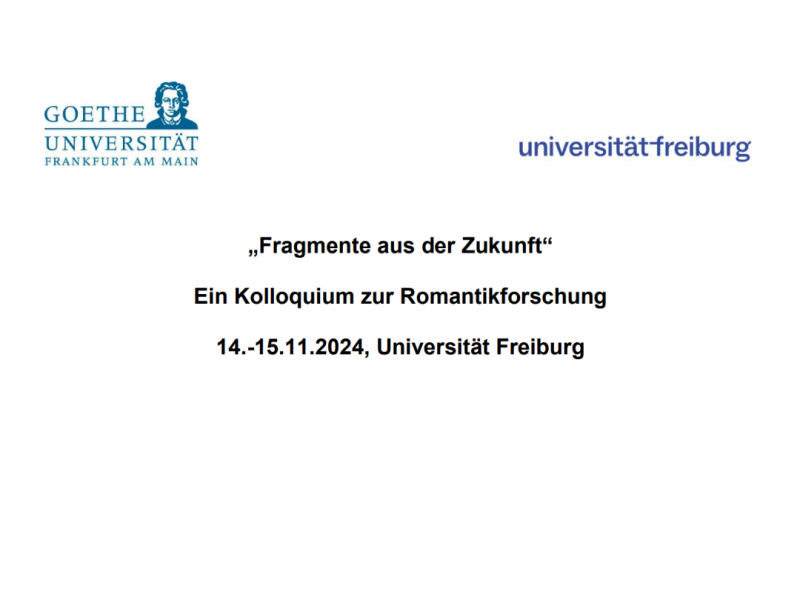 Romantikforschung Kolloquium