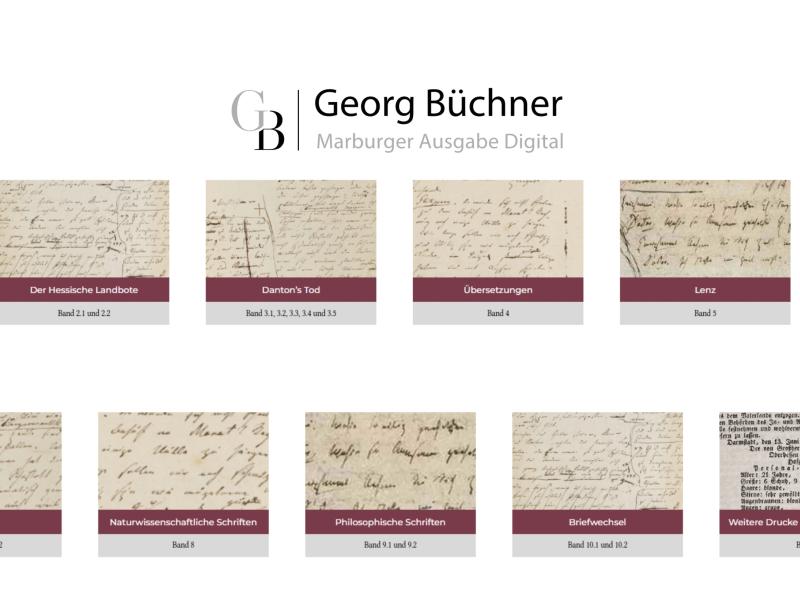 Werkübersicht der Marburger Büchner Ausgabe